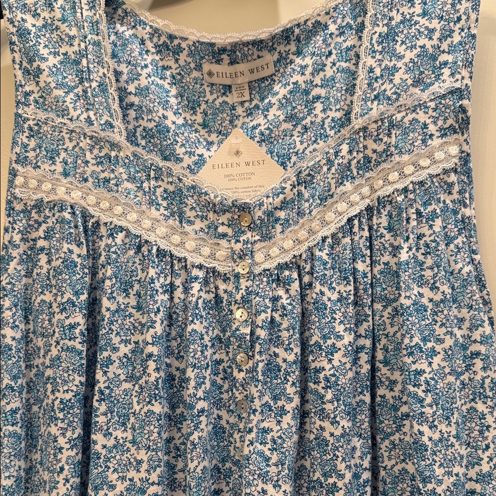 EILEEN WEST NIGHTGOWN KNEE LENGTH NWT SZ 1X